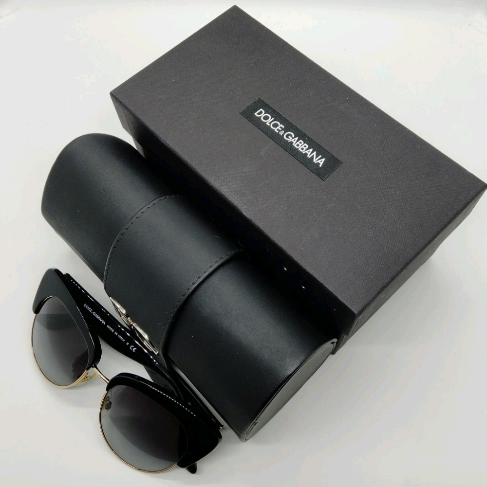 Dolce & Gabbana Black and Gold Sunglasses - Picture 10 of 10